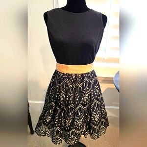 Elegant Black and Gold Women's Dress